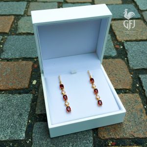 The Starboard Garnet Drop Earrings